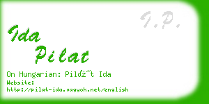 ida pilat business card